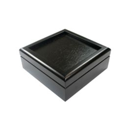 Wood Velvet Lined Tile Boxes with Hinge for 6 Tile